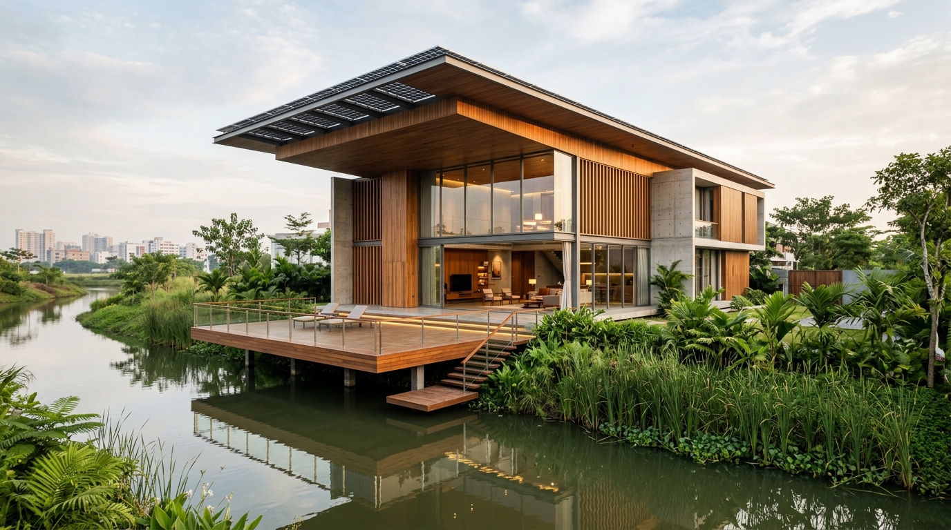 Purbachal Modernist Waterfront Villa